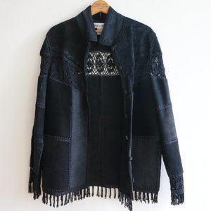 Leather Jacket w Fringe